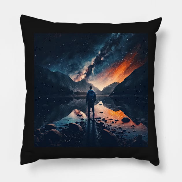 The explorer Pillow by ArtOfArtiglio