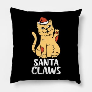 Santa Claws Funny Cat Santa Hat Xmas Gift Pillow