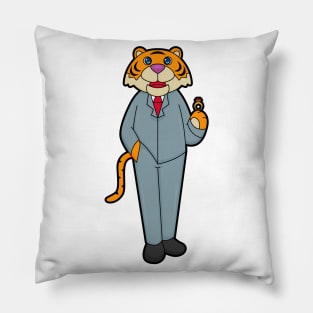 Tiger as Groom with Wedding ring Pillow