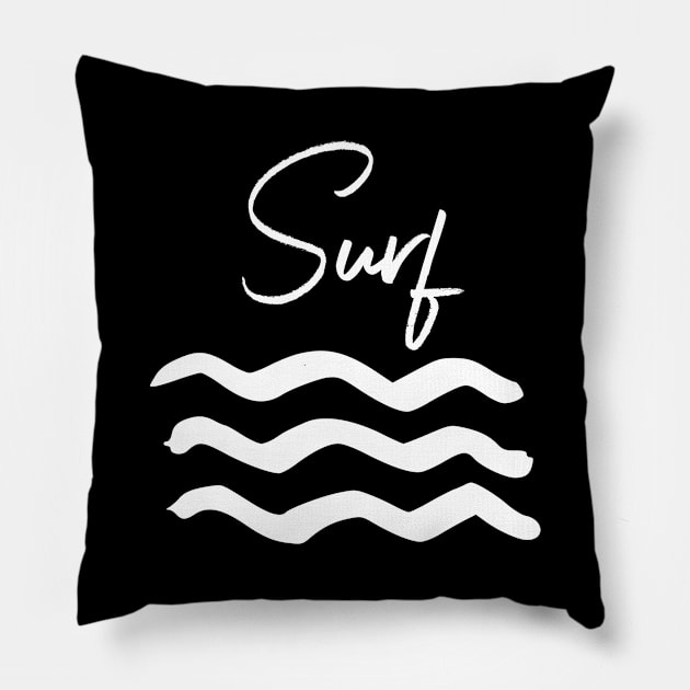 Surf life Pillow by Kcaand