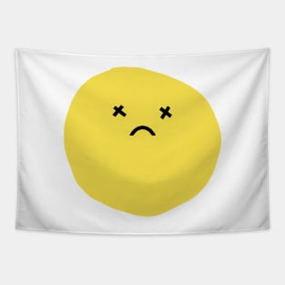 Sad Cute Smiley Face Tapestry