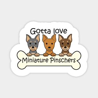 Gotta Love Miniature Pinschers Magnet