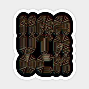 Krautrock! Typographic Retro 70s Style Art Design Magnet