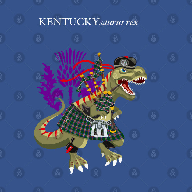 Discover Clanosaurus Rex KENTUCKYsaurus rex Plaid Kentucky USA American Family Tartan Clan - Scottish Tartan - T-Shirt