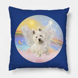 West Highland Terrier in Heaven's Clouds Pillow