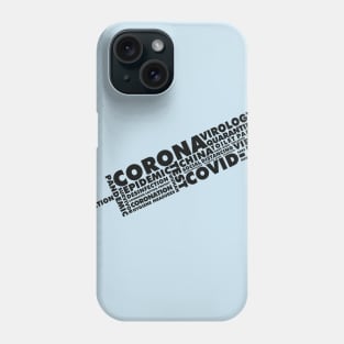 Corona Shot Wordcloud Phone Case