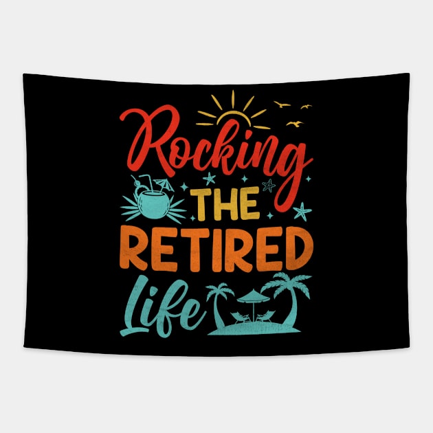 Rocking The Retired Life Retirement Tapestry by catador design