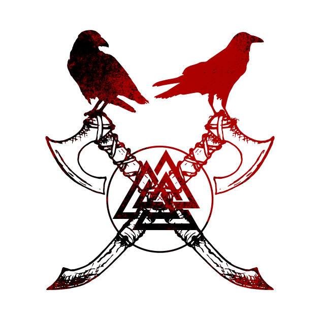 Valknut and Odins Raven, Viking Warrior by Lenny241