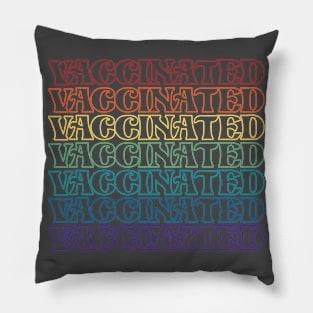 Vaccinated Rainbow Pillow