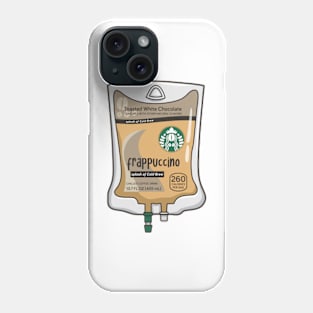 Toasted White Chocolate with Cold Brew Iced Coffee Drink IV Bag for medical and nursing students, nurses, doctors, and health workers who are coffee lovers Phone Case