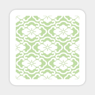 Tea Green Batik Floral Magnet