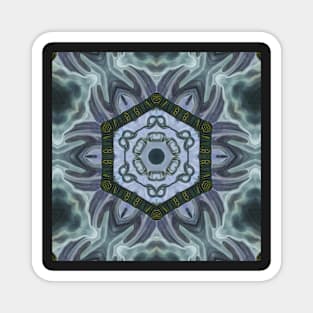 Abstract Sci-fi bio-tech Kaleidoscope pattern (Seamless) 3 Magnet