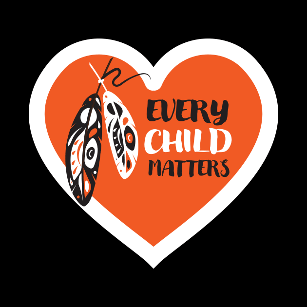 Every Child Matters Orange shirt day heart logo design by JDawnInk