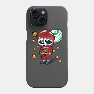 space odyssey raccoon RED Phone Case