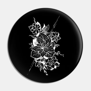 Flower doodle art Pin