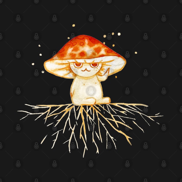 Baby mushroom creature by Hana Nekrep Art