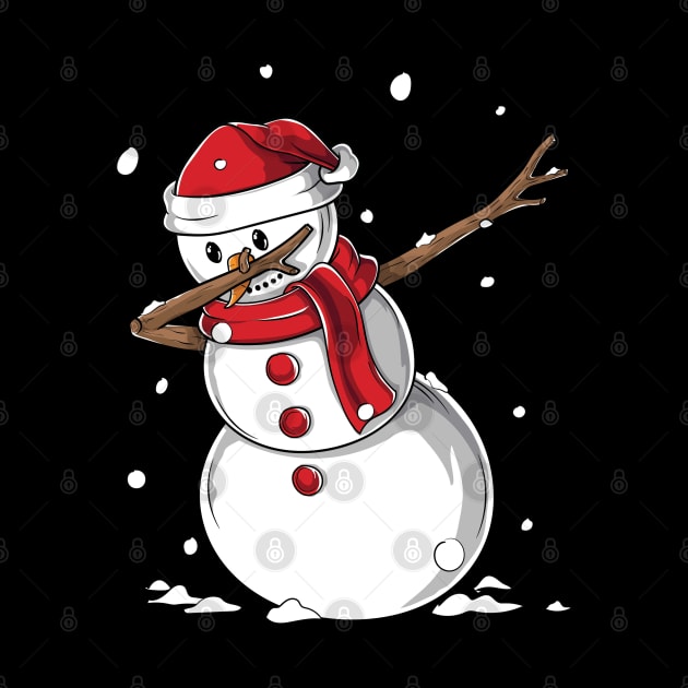 Dabbing Snowman Santa Hat - Funny Christmas Gift by DnB