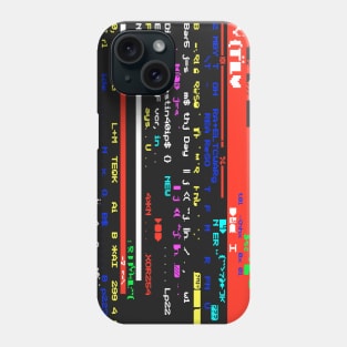 Retro Glitch Art 1980s Tv 8-bit Television Teletext Page Phone Case