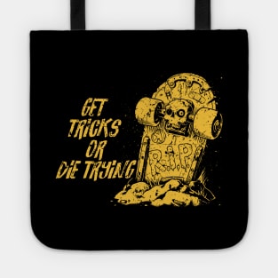 Get tricks or die trying - yellow Tote