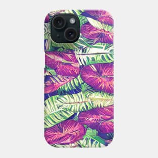 Tropical plants nature background Phone Case