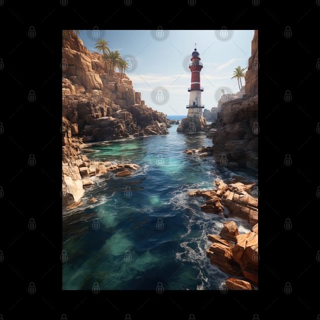 abandoned lighthouse, 3D rendered by Maverick Media