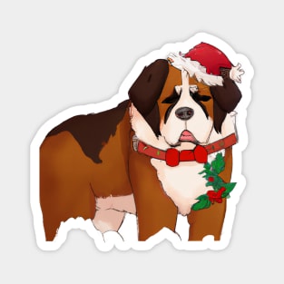 Cute St. Bernard Drawing Magnet