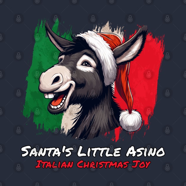 Santa's Little Asino l italian christmas donkey by Veronica Blend