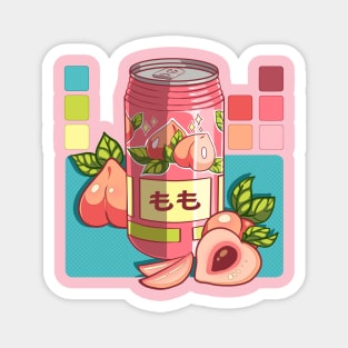 The cute Japanese peach soda can Magnet