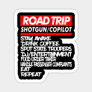 Co-pilot Family Road Trip Shirts Funny Vacation Summer Car Lover Enthusiast Gift Idea Magnet