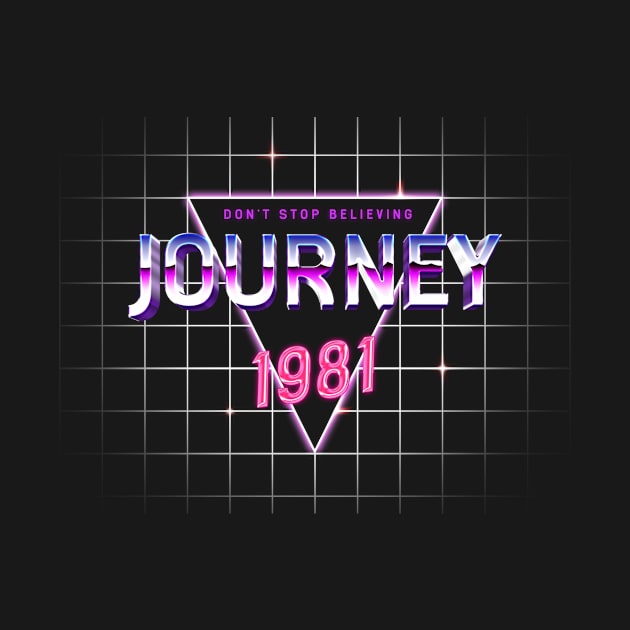 1981 Journey - retro triangle text style by Mudoroth