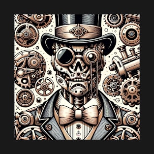 Elegant Steam Baron Robot Tee T-Shirt