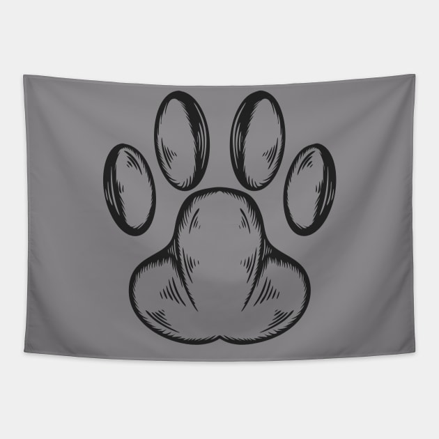 Paw Tapestry by MaiKStore