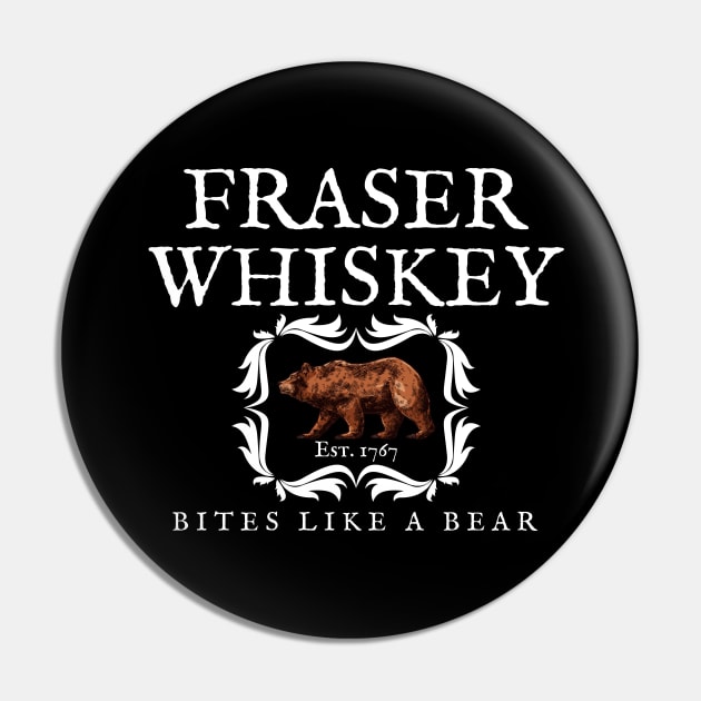 Fraser's Whiskey Bites Like a Bear Pin by MalibuSun