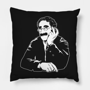 Groucho - White Ink Pillow