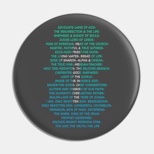 Names of Jesus Pin