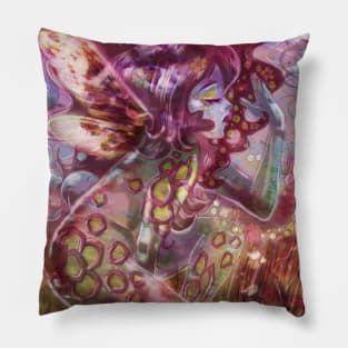 psychedelic earth faerie Pillow