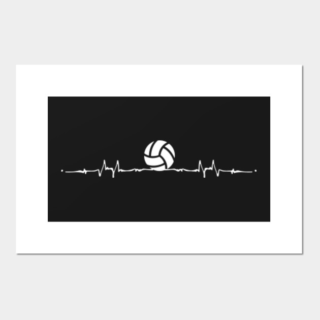 Volleyball Heartbeat Shirt Gift Ideas From Dad Mom Volleyball Poster Und Kunst Teepublic De