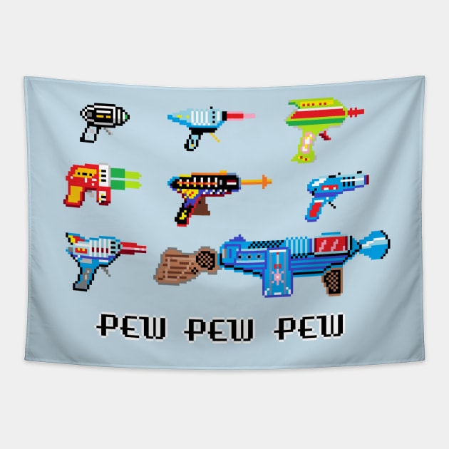 Pew Pew Pew Tapestry by Vampireslug