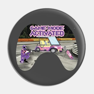 Game Mode Activated Pink race track Pin