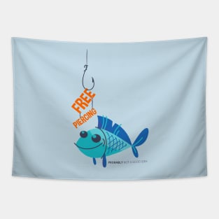 Smiling FISH - Free PIERCING funny ClipArt Tapestry