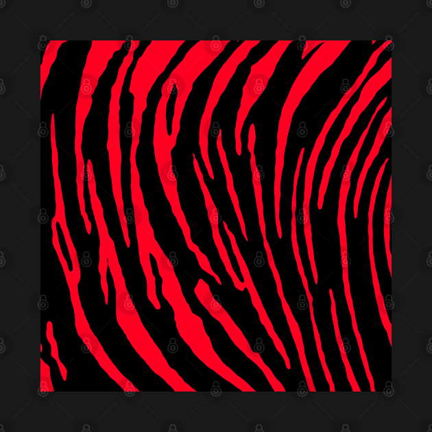 Tiger Stripes Red by BlakCircleGirl