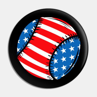 Funny Fourth of July Baseball 4Th of July Pin