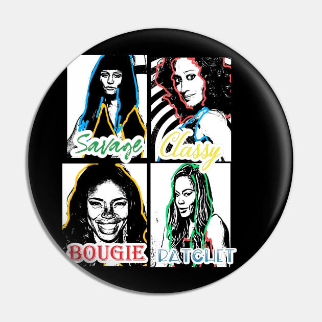 Savage Girlfriends Pin by Cargoprints