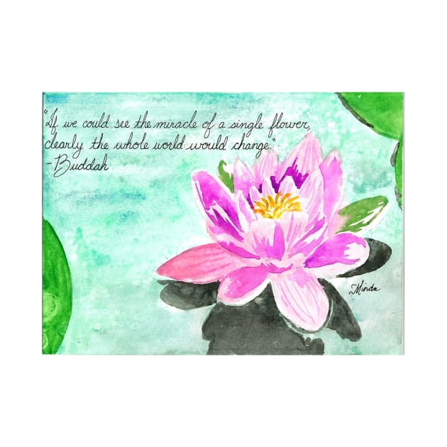 Lotus Flower Buddah Quote by ArtbyMinda