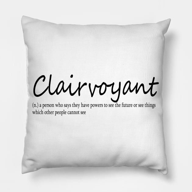 clairvoyant (n.) a person who says they have powers to see the future or see things which other people cannot see Pillow by Midhea