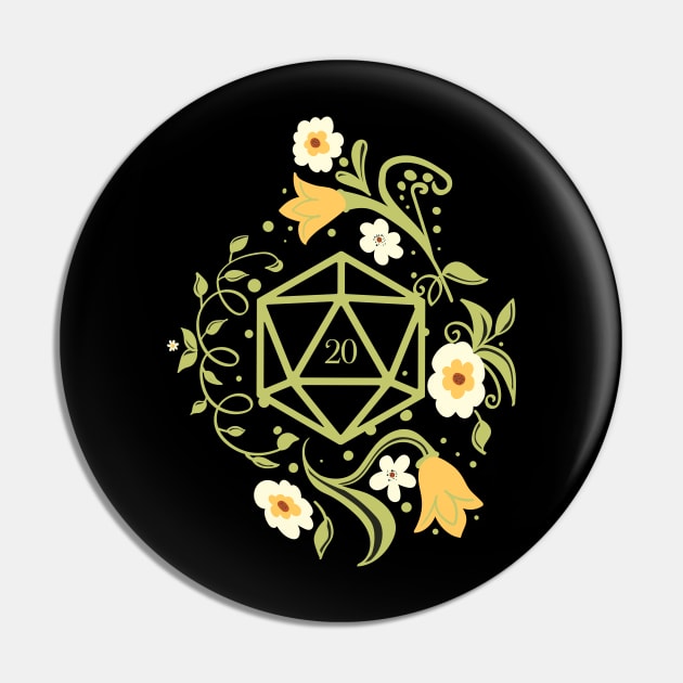 D20 Polyhedral Dice Plant, Flowers, Succulents TRPG Tabletop RPG Gaming Addict Pin by dungeonarmory