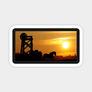 Pit pony sun sett art work Magnet