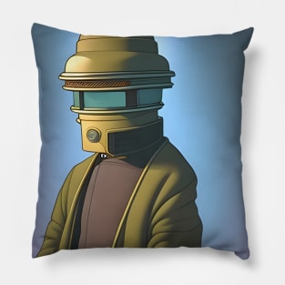 Retro robot man Pillow