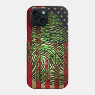 Fingerprint on the US flag Phone Case