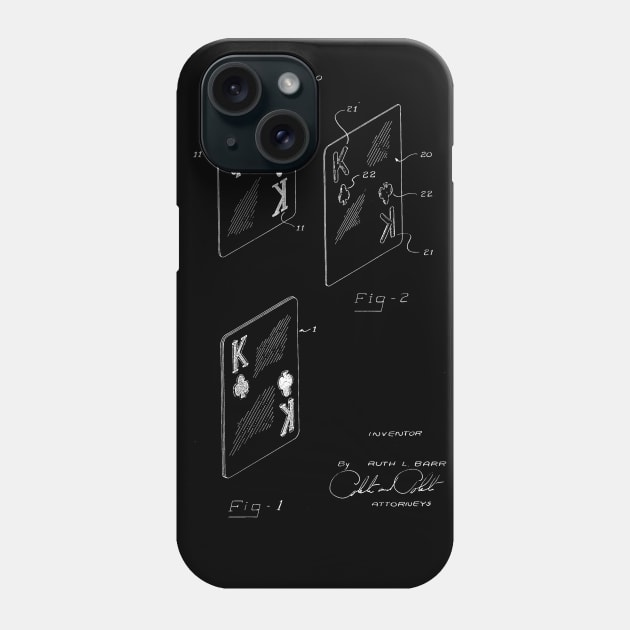 Playing Card Vintage Patent Drawing Phone Case by TheYoungDesigns